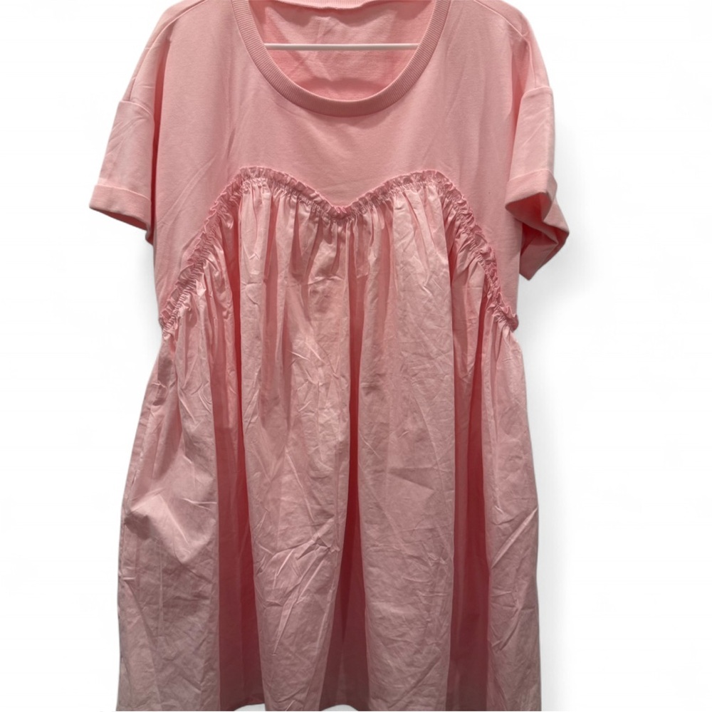 Pink Ruffled Short Sleeve Dress - Picture 2 of 6